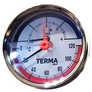 Termomanometar Terma Tim-80, 0-4 bara/0-120°C