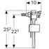 Uljevni ventil Geberit Basic, tip 333