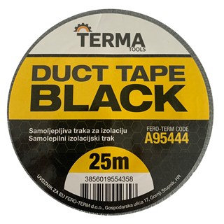 Traka za lijepljenje izolacije Terma Duct Tape, 25 m, crna
