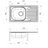Sudoper inox Concepto Mercury 10, 76x43,5cm, jedno korito i ocjeđivač