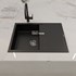 Sudoper granitni Concepto Vero, 79x50 cm, jedno korito i ocjeđivač, crna