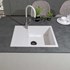 Sudoper granitni Concepto Vero, 65x50 cm, jedno korito i ocjeđivač, bijela