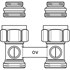 H-ventil dvocijevni Oventrop, ravni, za pločasti/aluminijski radijator, s reduciranim nazuvicama, krom