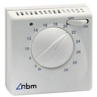 Termostat za podno grijanje analogni RBM, bijeli, zidni