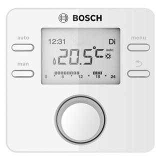 Termostat sobni tjedni Bosch CW 100, regulacija, sa 1 krugom grijanja + sanitarna voda i vanjskim osjetnikom