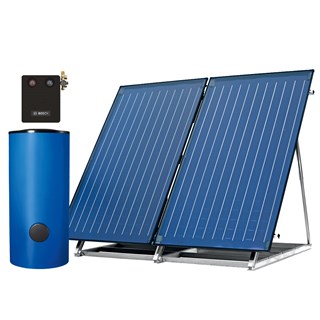 Solarni paket Bosch FT, 2 kolektora, 300 l, ravni krov