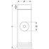 Dimovod Terma Heat Inox revizijska vrata izolirana 100/150,0,5mm s obujmicom