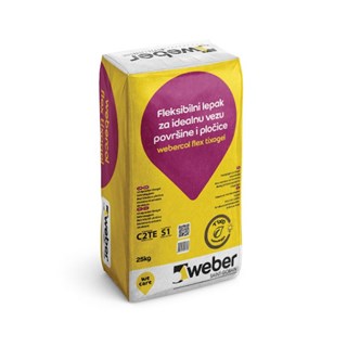 Ljepilo fleksibilno Weber Webercol Flex Tixogel (C2TE S1), sivo, 25 kg
