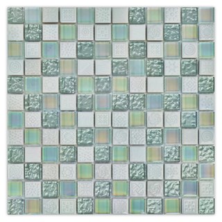 Mozaik pločica May Crystal Mosaic Beauty White, 30x30 cm (1, 5x1, 5 cm), sjaj i mat, dekor