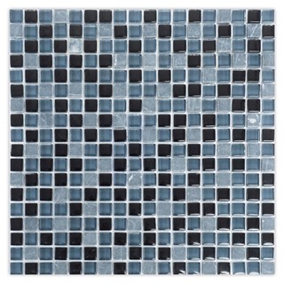 Mozaik pločica May Crystal Mosaic Sweet Mini Black, 30x30 cm (1, 5x1, 5 cm), sjaj i mat, dekor