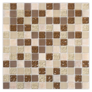 Mozaik pločica May Crystal Mosaic Charming Brown, 30x30 cm (2, 3x2, 3 cm), sjaj i mat, dekor