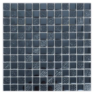 Mozaik pločica May Crystal Mosaic Charming Black, 30x30 cm (2, 3x2, 3 cm), sjaj i mat, dekor