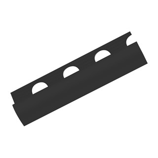 Lajsna zaobljena za vanjski kut Voxort Round Black, PVC, 12,5 mm, 2,7 m