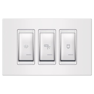 Prekidač za kupaonicu PRESTIGE 3x16A 250V~ sa LED indik.rada, univerzalni (svjetlo, grijalica, bojler) EXP, bijeli