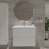 Kupaonski element viseći sa umivaonikom Concepto+ Smooth, 80 cm, bijela, sa ladicom