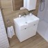Kupaonski element viseći sa umivaonikom Concepto+ Smart, 60x35 cm, bijela, sa vratima