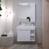 Kupaonski element viseći sa umivaonikom Concepto+ Smart, 80x35 cm, bijela, sa vratima