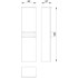 Kupaonski ormarić Concepto+ Ideal, 150x40x25 cm, bijela