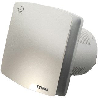 Ventilator Terma Design, 100 mm, s klapnom i timerom, Silver