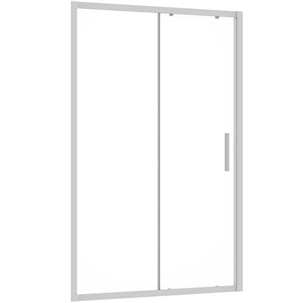 Tuš vrata klizna Basic V, 110x185, prozirno/alu mat