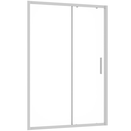 Tuš vrata klizna Basic V, 120x185, prozirno/alu mat