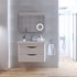Kupaonski element viseći sa umivaonikom Concepto+ Glam New, 80 cm, bijela, sa ladicom
