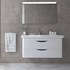 Kupaonski element viseći sa umivaonikom Concepto+ Glam New, 105 cm, bijela, sa ladicom