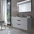 Kupaonski element viseći sa umivaonikom Concepto+ Glam New, 105 cm, bijela, sa ladicom