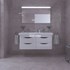 Kupaonski element viseći sa umivaonikom Concepto+ Glam New, 120 cm, bijela, sa 4 ladice, dva korita
