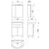 Kupaonski blok stojeći Concepto+ Basic Eco Mat Led, 65 cm