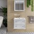 Kupaonski element viseći sa umivaonikom Concepto+ Rose, 60 cm, bijela