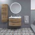 Kupaonski element viseći sa umivaonikom Concepto+ Smile, 80x48x55 cm, sa ladicom, hrast