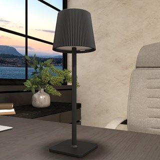 Lampa stolna od 2 W Zorra Lighting (3000 K, 2600 mAh, IP54, 34 cm, dimming) crna