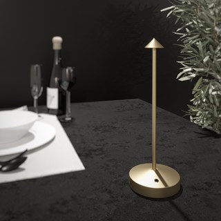 Lampa stolna od 2 W Zorra Lighting (3000 K, 2000 mAh, IP20, 30 cm, dimming) zlatna 