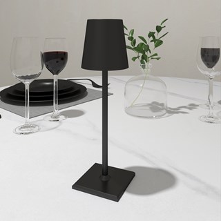 Lampa stolna od 1 W Zorra Lighting (3000 K, 1000 mAh, IP54, 24 cm, dimming) crna