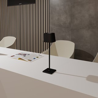 Lampa stolna od 3 W Zorra Lighting (3000/4000/6500 K, 3200 mAh, IP20, 34 cm, dimming) crna