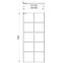 Tuš stranica za vrata Voxort Pro A1-line Stripe, 90x200, lijeva, prozirno/crno