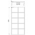 Tuš stranica za vrata Voxort Pro A1-line Stripe, 100x200, lijeva, prozirno/crno