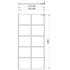Tuš stranica za vrata Voxort Pro A1-line Stripe, 100x200, desna, prozirno/crno