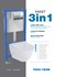 Sanitarni paket Laufen CW1+krom tipka+Pro školjka rimles+Voxort Smart Slim daska