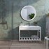 Kupaonski element viseći sa umivaonikom Concepto+ Luna, 100 cm, furnir bijela