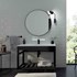 Kupaonski element viseći sa umivaonikom Concepto+ Luna, 100 cm, furnir crna