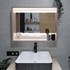 Ogledalo sa LED rasvjetom i policom Concepto+ Lisa Touch, hrast, 80x60x12 cm 