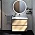 Kupaonski element viseći sa umivaonikom Concepto+ Lisa, 80 cm, hrast, sa 2 ladice