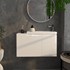 Kupaonski element viseći sa umivaonikom Concepto+ Slim, 60 cm, bijela, sa vratima 