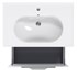 Kupaonski element viseći sa umivaonikom Concepto+ Kiara, 80 cm, bijela, sa ladicom