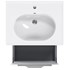 Kupaonski element viseći sa umivaonikom Concepto+ Kiara, 65 cm, bijela, sa ladicom