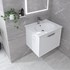 Kupaonski element viseći sa umivaonikom Concepto+ Kiara, 65 cm, bijela, sa ladicom