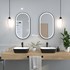 Ogledalo sa LED rasvjetom Concepto+ Jana Black Touch, 50x90 cm