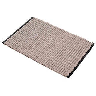 Tepih za kupaonicu Tendance, bež-crna, pamuk, 75x45 cm